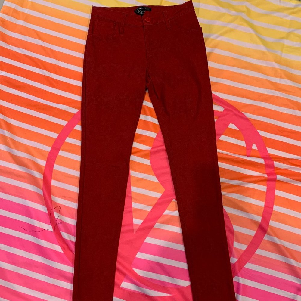Red Stretch Jeans